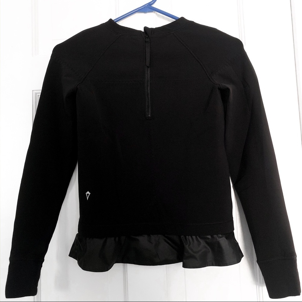 Ivivva Black Long Sleeve Shirt with ruffle